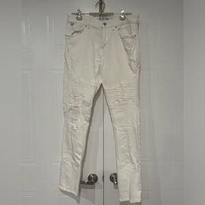Men’s guess pants white good condition size 32 slim